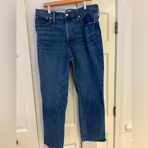 Madewell Women's Straight Leg Jeans - Dark Blue